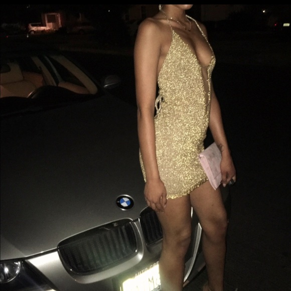 Hand made gold dress. Worn once. - Picture 3 of 3